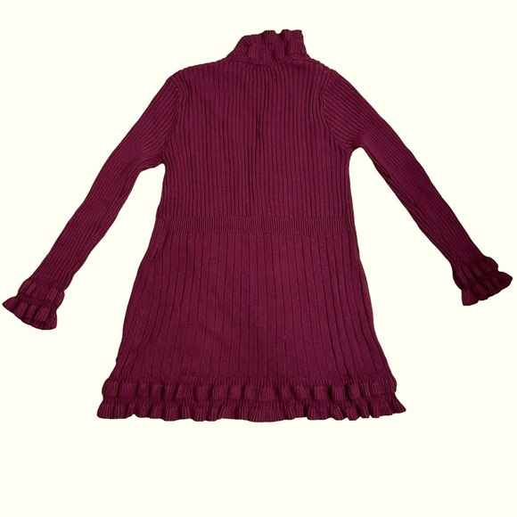 Matilda Jane Jax 435 Cardigan Sweater Ruffle Burgundy Tween-Kid Size 12 - Picture 4 of 11